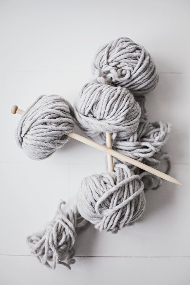 Knitting hobby with grey colors february moodboard