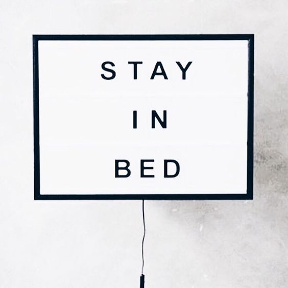 Stay in bed design poster