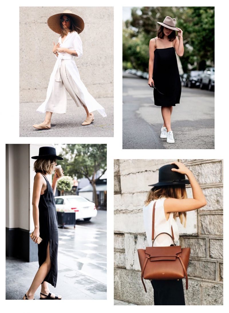 Minimalist summer fashion - hats