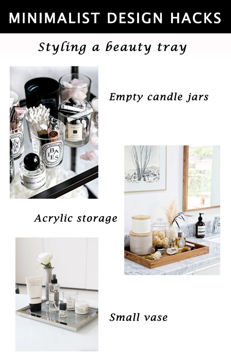 How to style a beauty tray - storage options