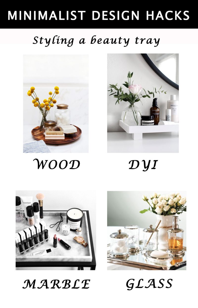 How to style a beauty tray - selecting a tray