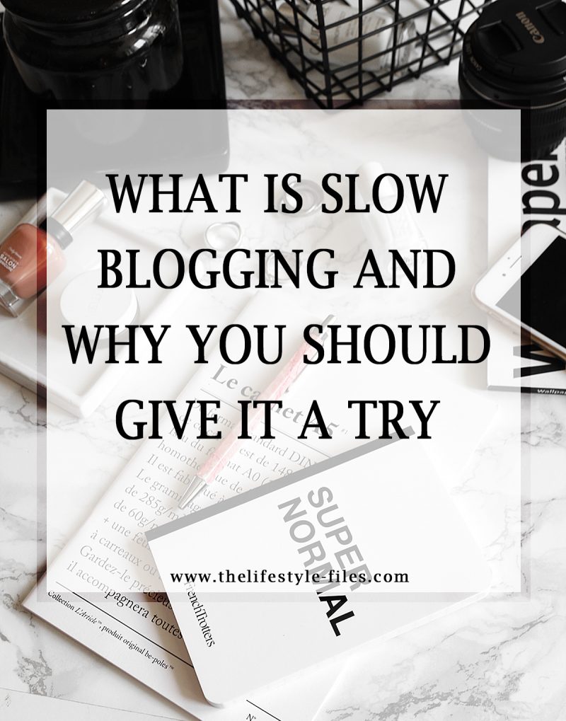 Slow blogging