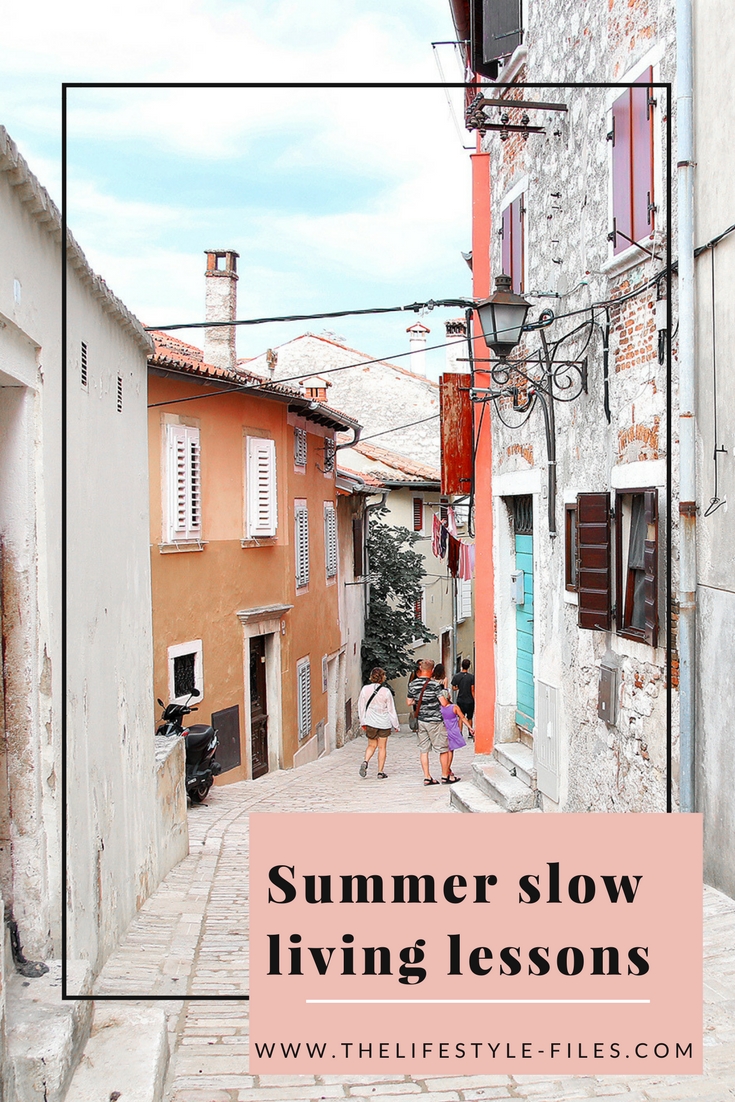 Summer slow living and scheduling relax time
