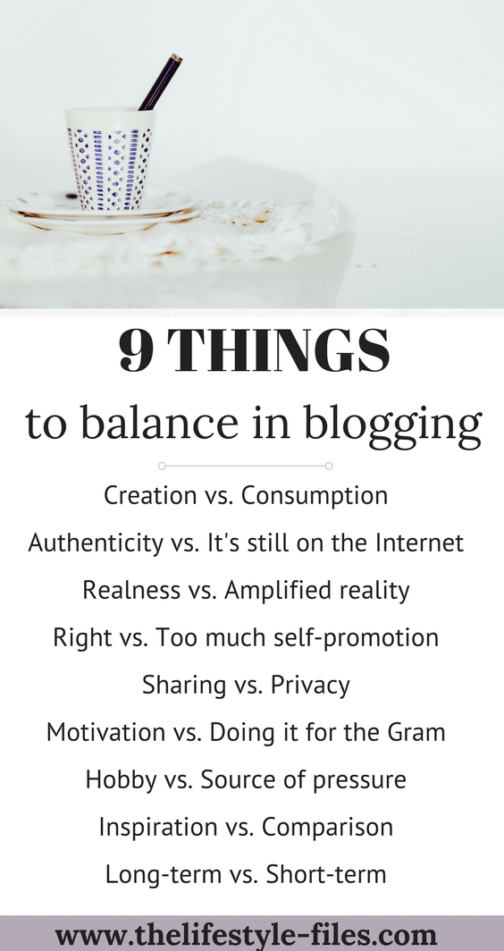 How to create the right blog-life balance