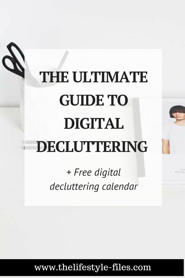 digital decluttering calendar