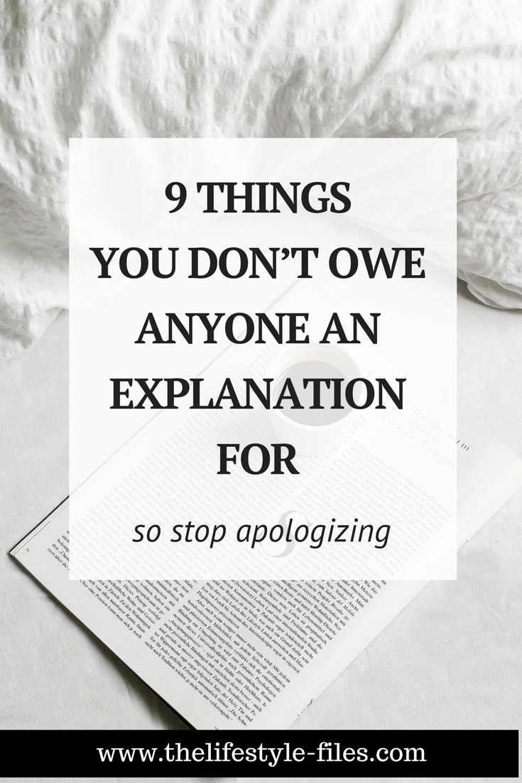 9 things you don't have to explain to anyone