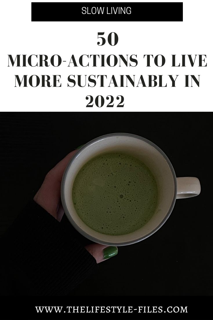 live more sustainably in 2022